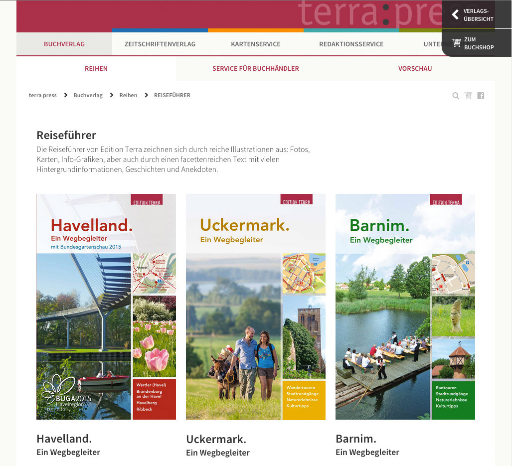 Website Terra Press Desktop-Version